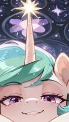 ai character: Princess Celestia  background