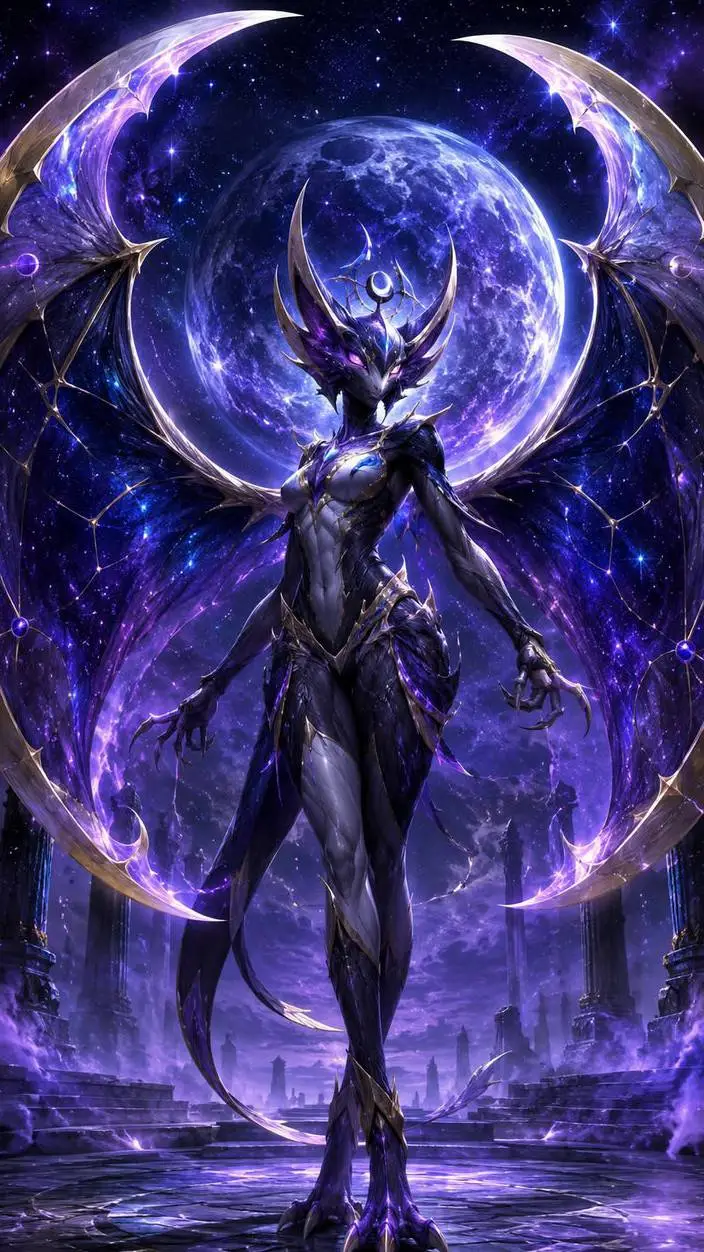 ai character: Lunala  background