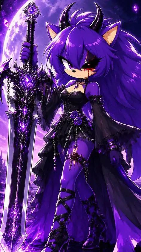 ai character: Vayolet Demonhog  background