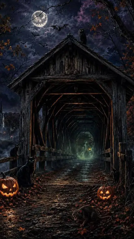 ai character: Haunted Bridge  background