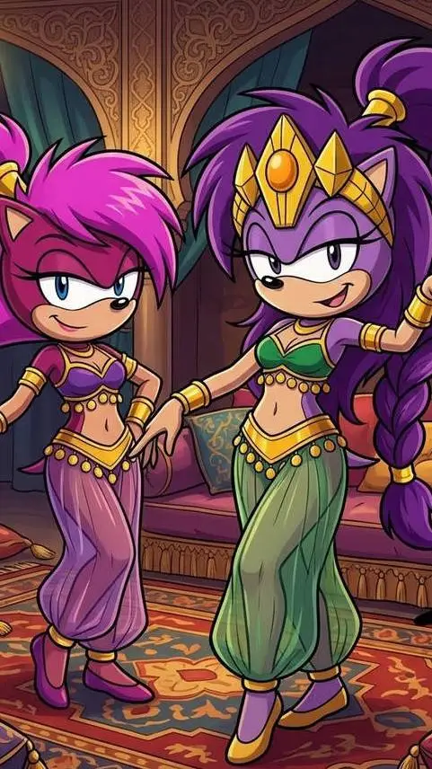 ai character: Sonia and Aleena  background