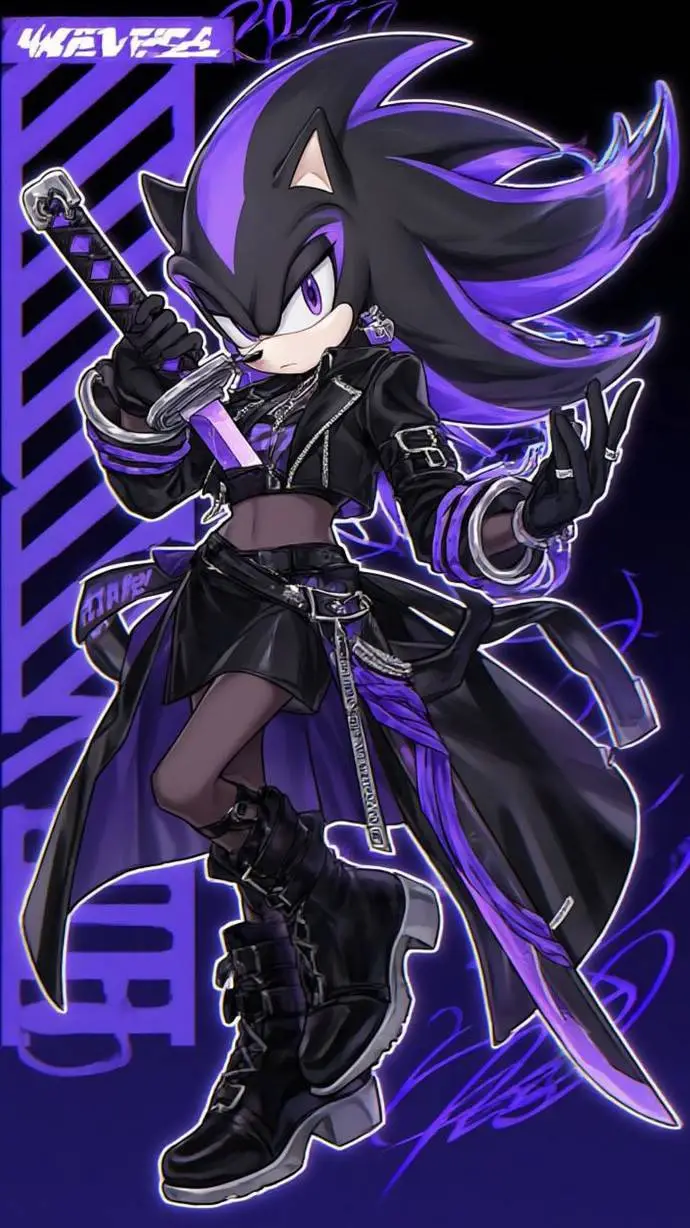 ai character: NyxShade Hedgehog  background