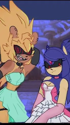ai character: Fleetway, Sonica. background