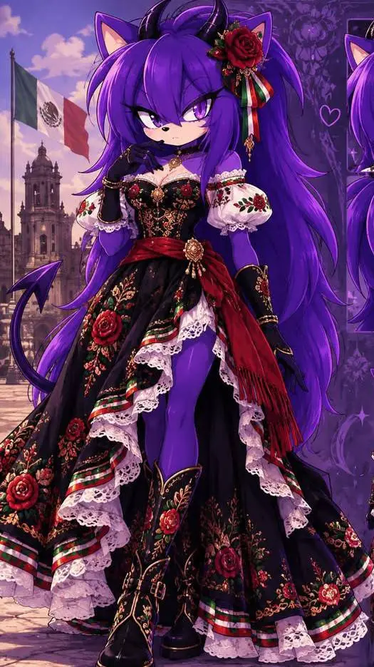 ai character: Vayolet Demonhog  background