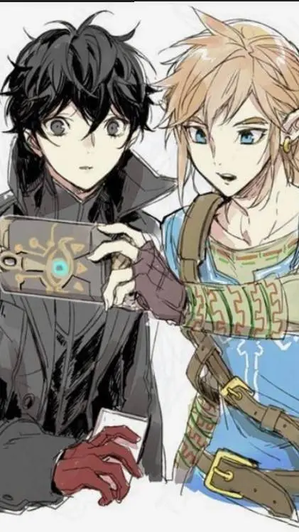 ai character: P5R × LOZ background