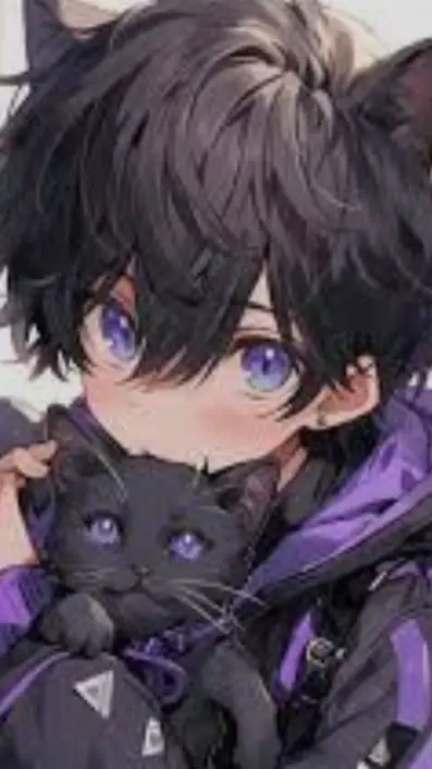 ai character: Amethyst Cat<3 background
