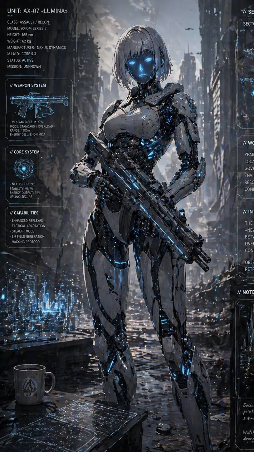 ai character: Кора (K-506) background