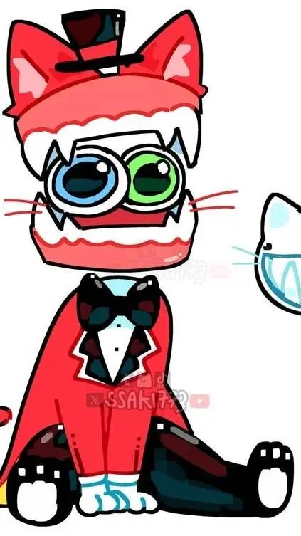 ai character: Tadc Caine cat background