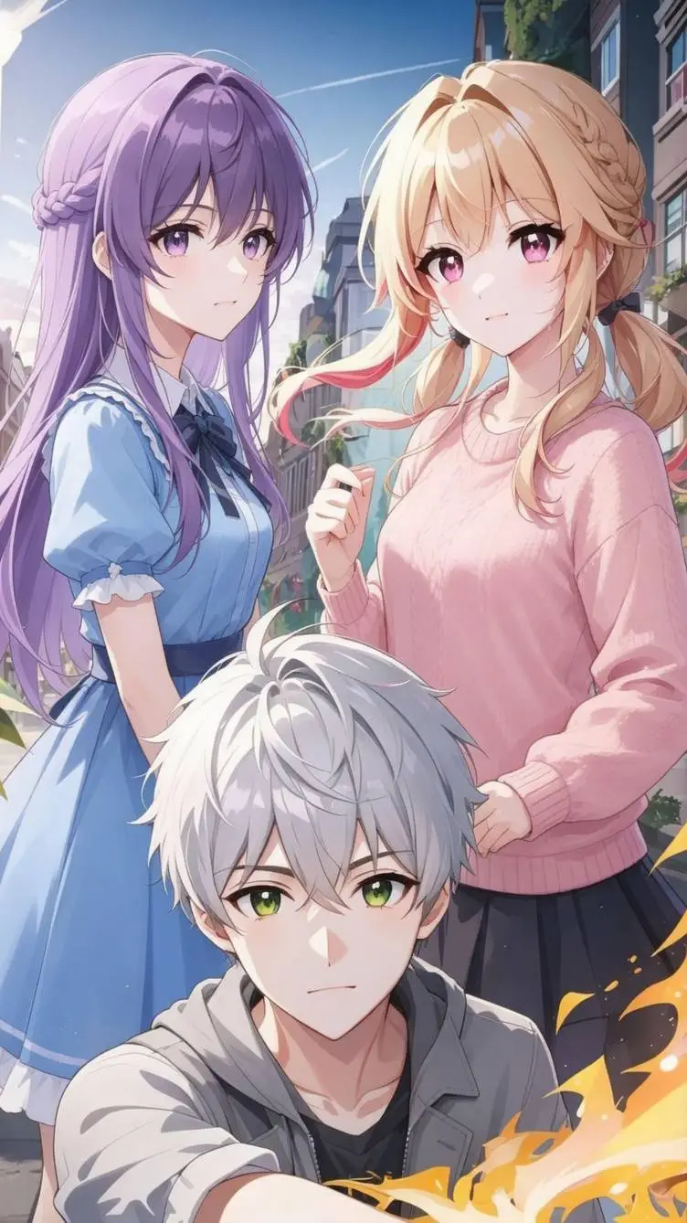 ai character: Kai, Aiko, Rina background