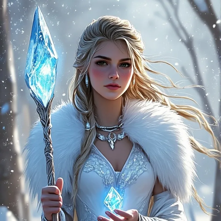 chat with ai character: goddess of snow