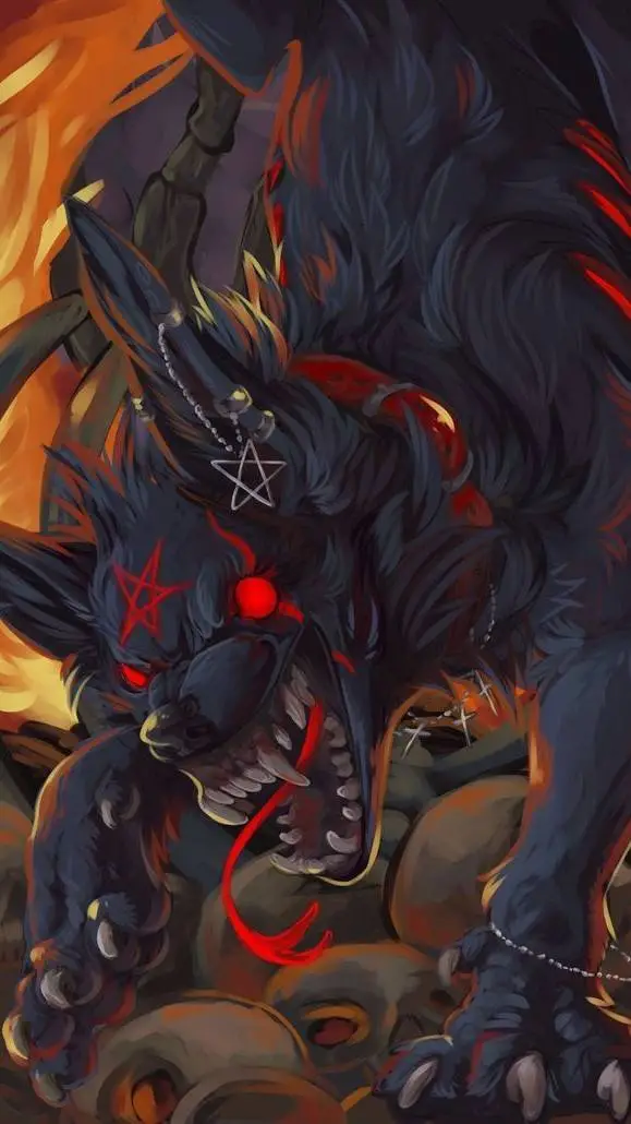 ai character: wolf demon background