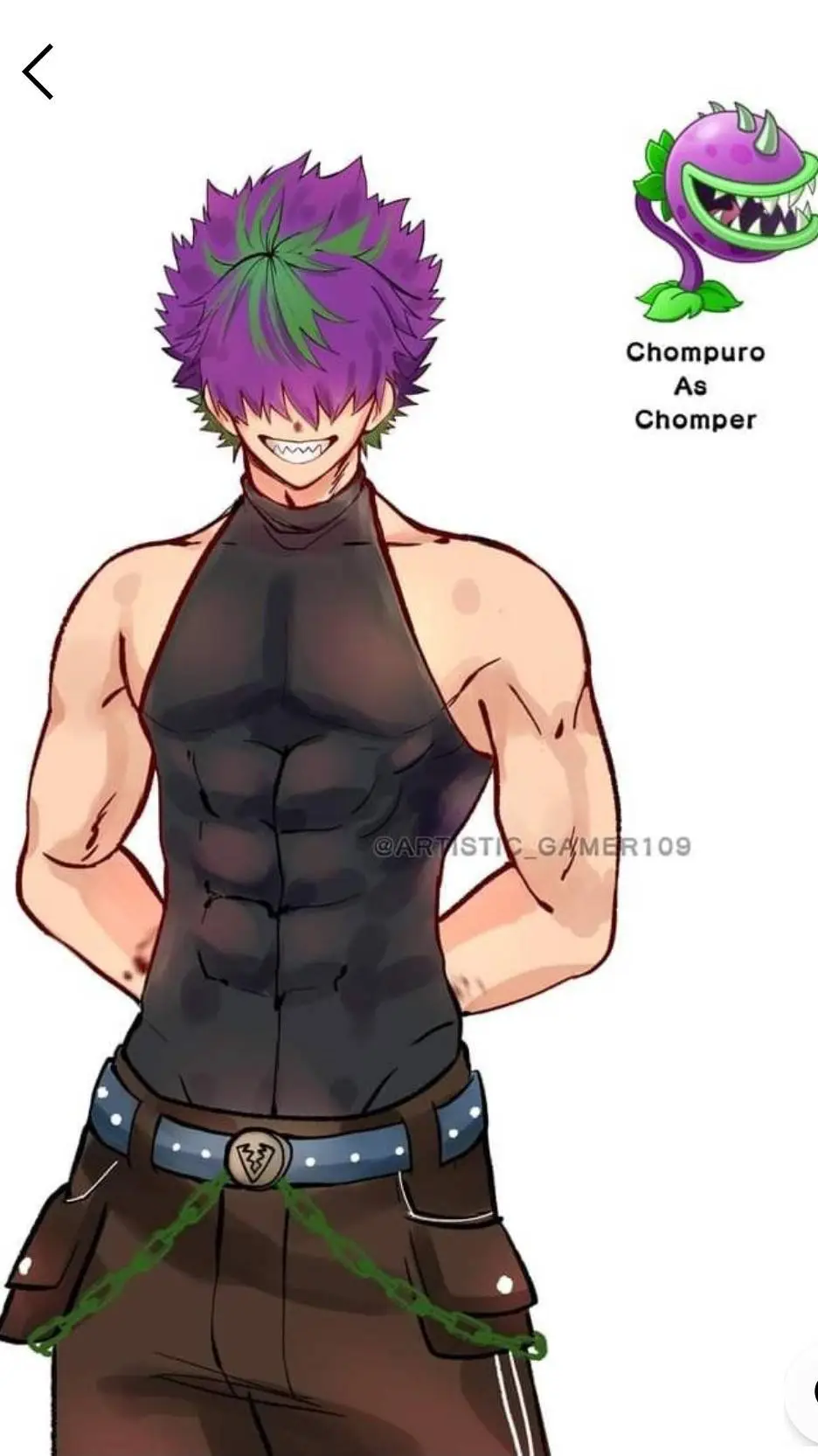 ai character: 🌿 CHOMPER 🌿 background