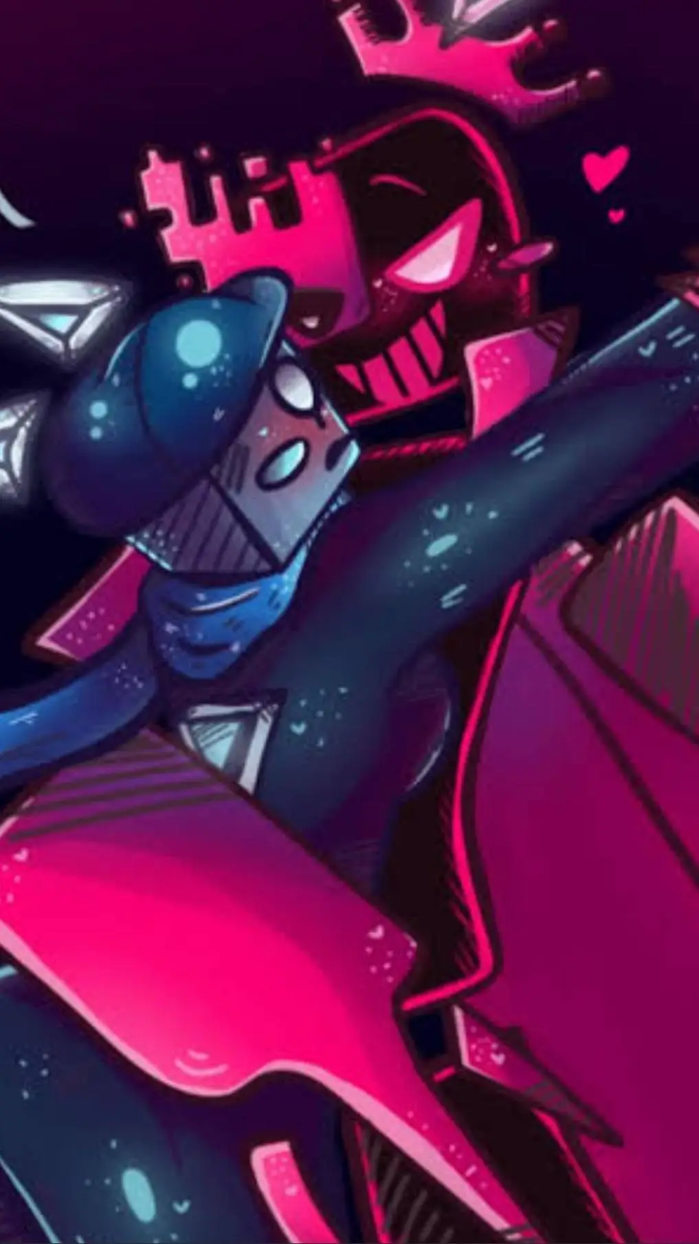 ai character: cube x blixer background