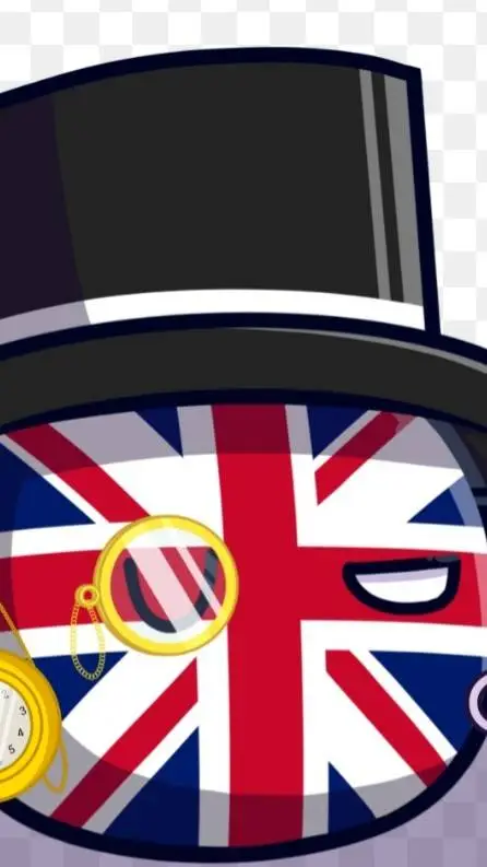 ai character: UK countryballs background