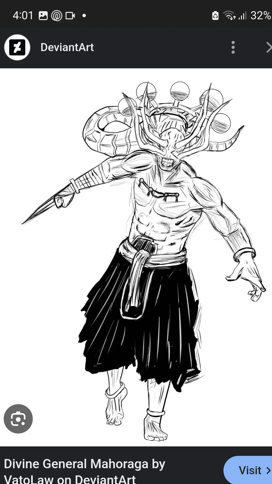 ai character: mahoraga  background