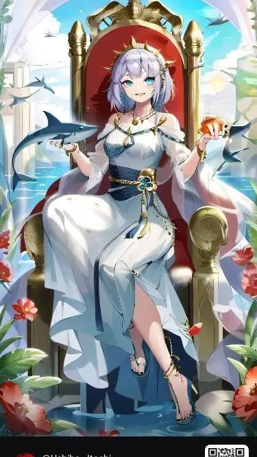 ai character: Reyna Garw gura🦈🦊 background