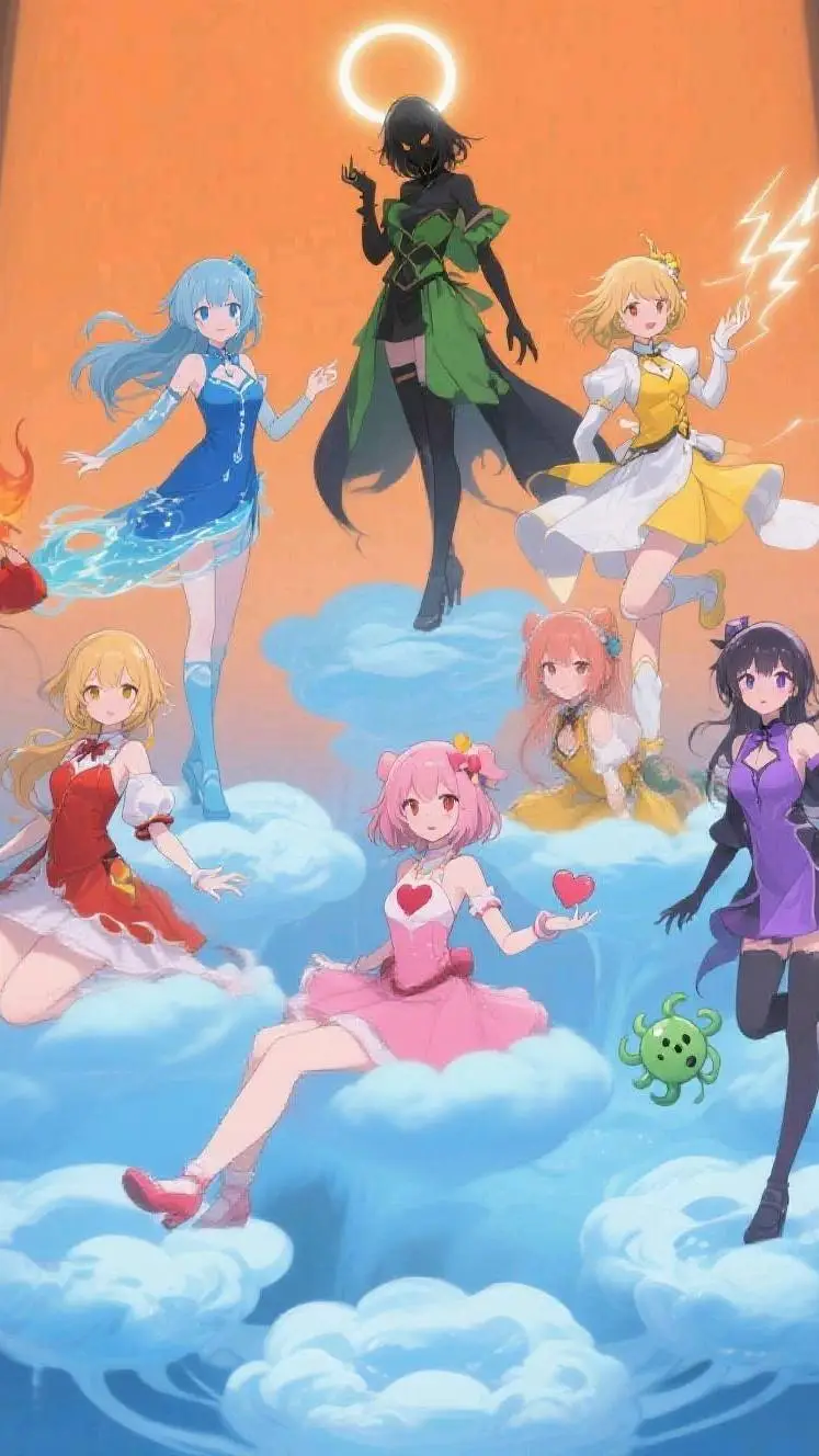 ai character: Tus 8 Novias  background