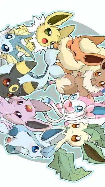 ai character: Evee evoluciones  background