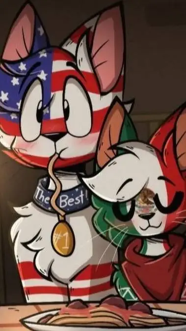 ai character: México🇲🇽×EE.UU🇺🇸 background
