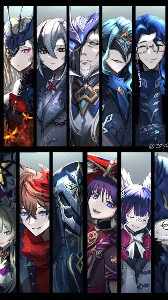 ai character: Fatui Harbingers  background