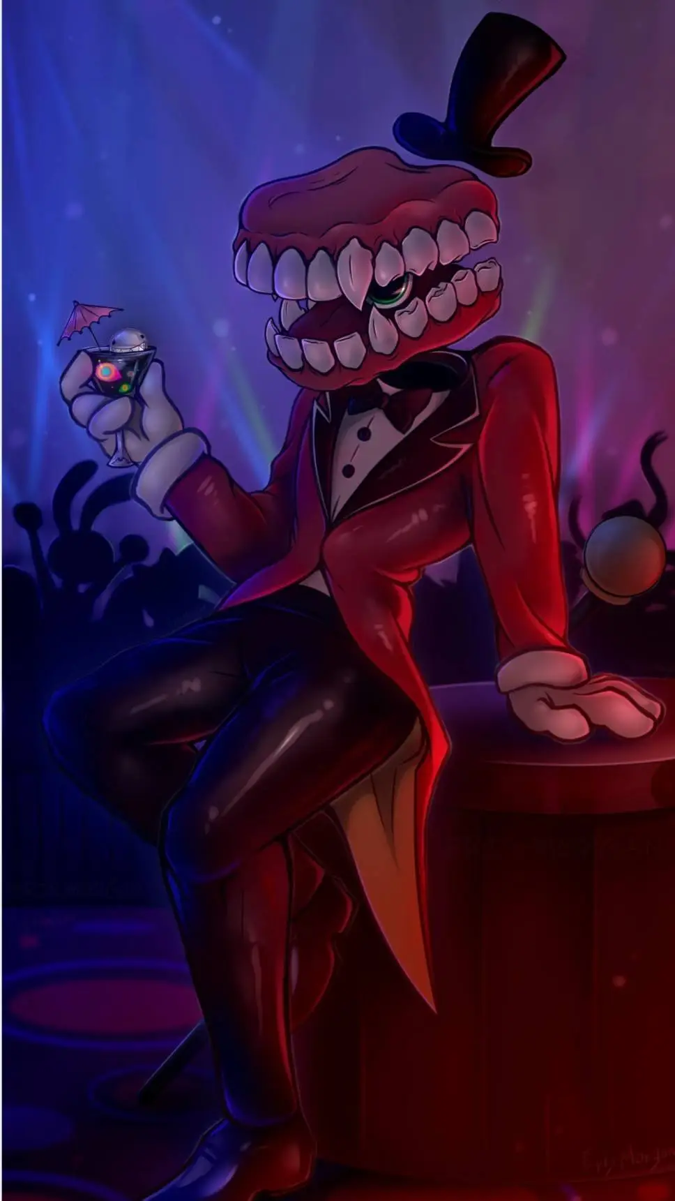 ai character: Caine  background