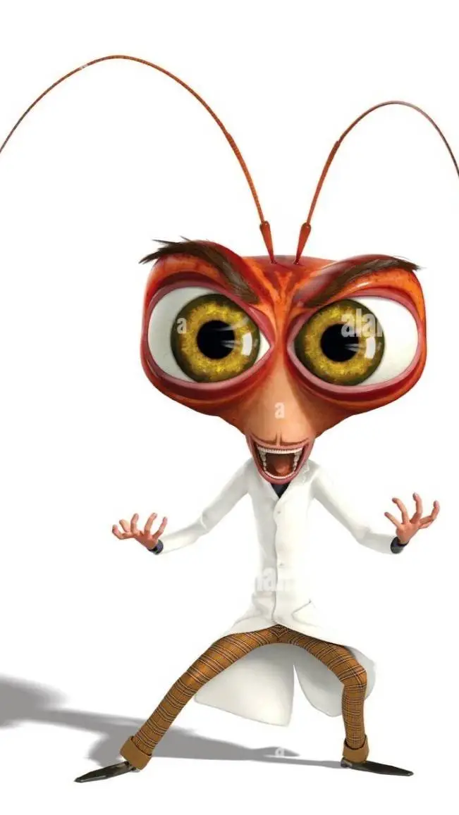 ai character: Dr cockroach  background