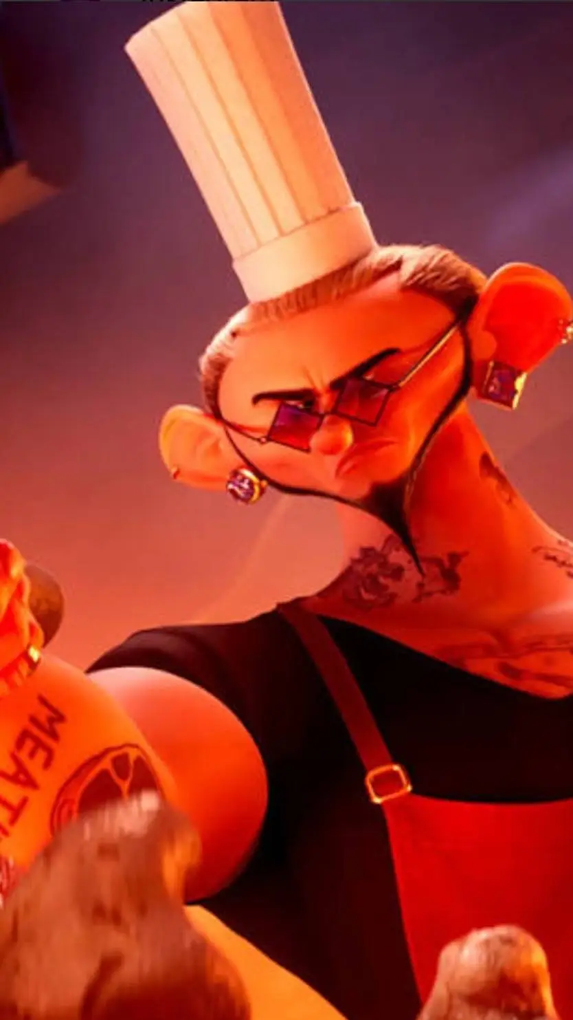 ai character: Duck chef background
