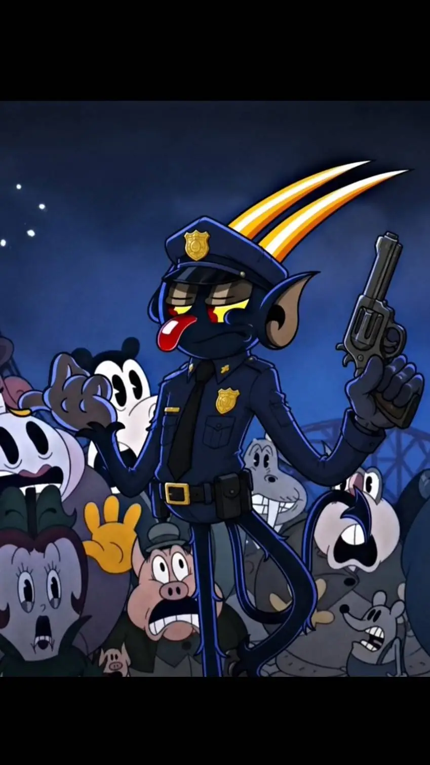 ai character: Devil (cop Au)  background