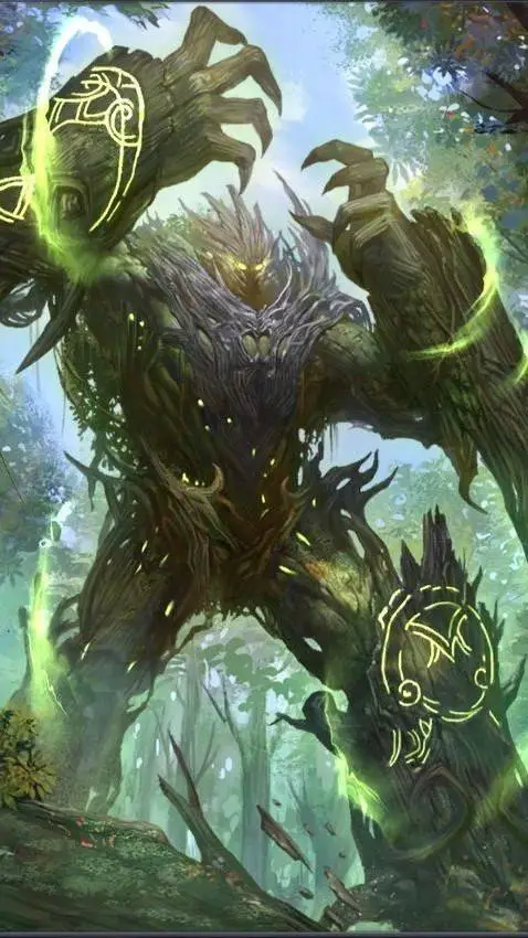 ai character: Elemental Golem  background