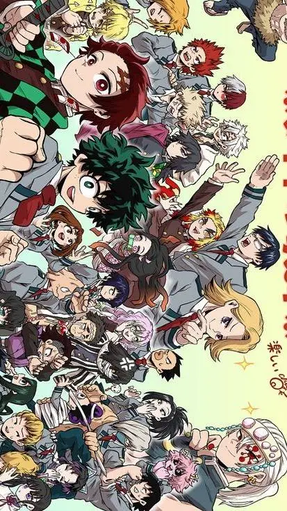ai character: kny x mha! background
