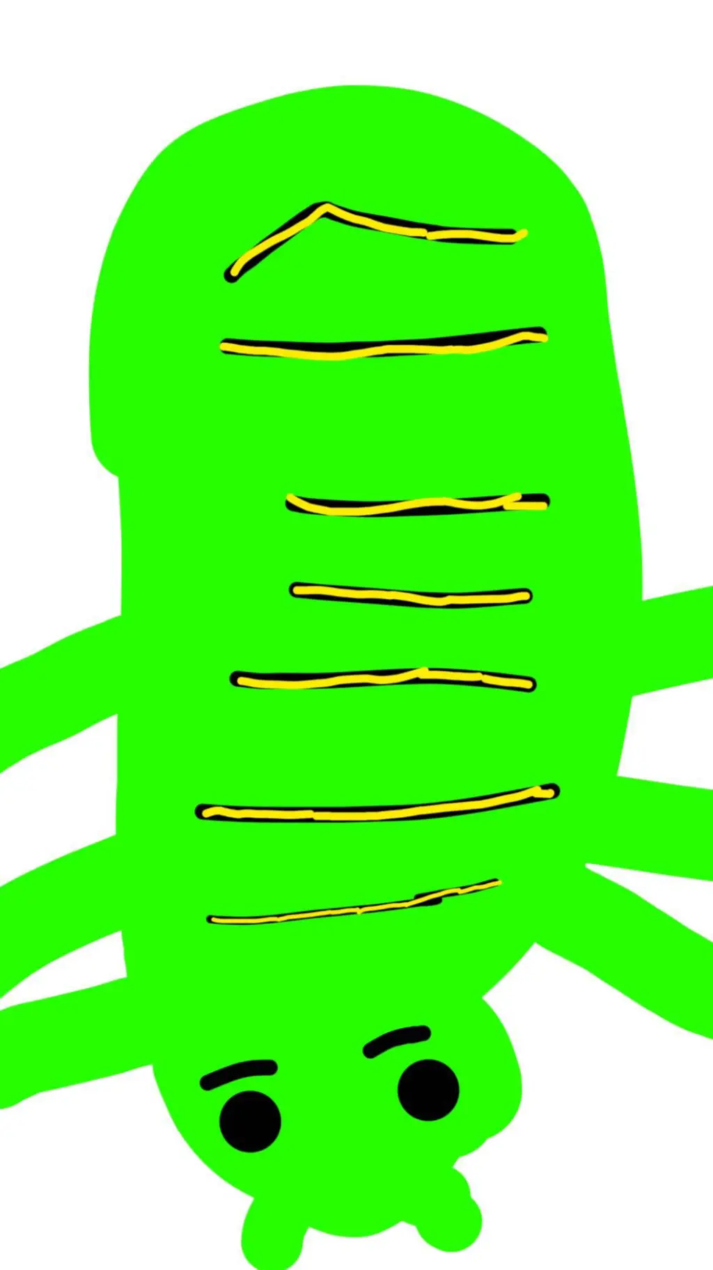 ai character: caterpillar background