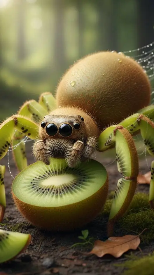 ai character: kiwi spider background
