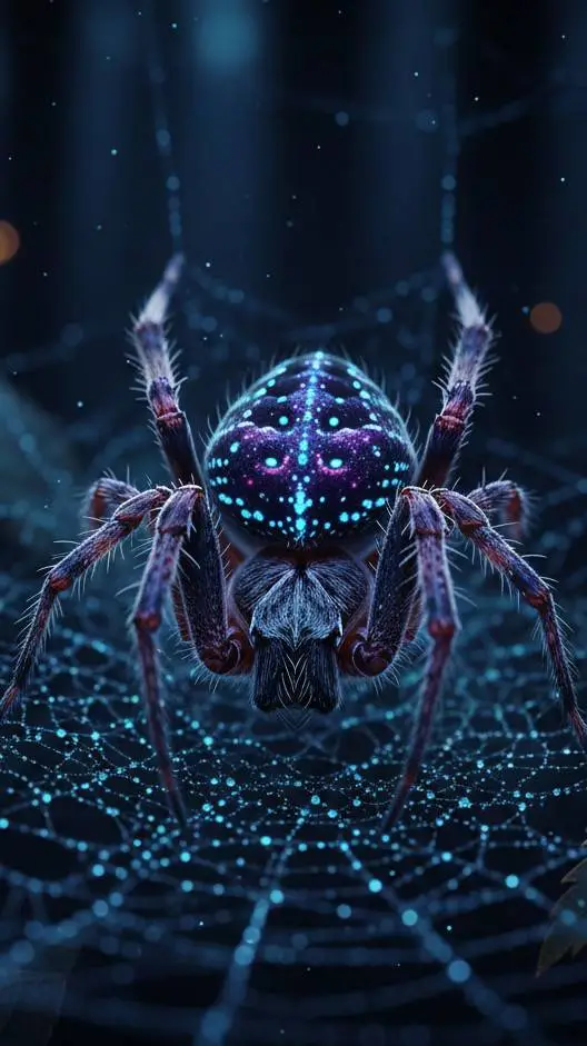 ai character: a night spider background