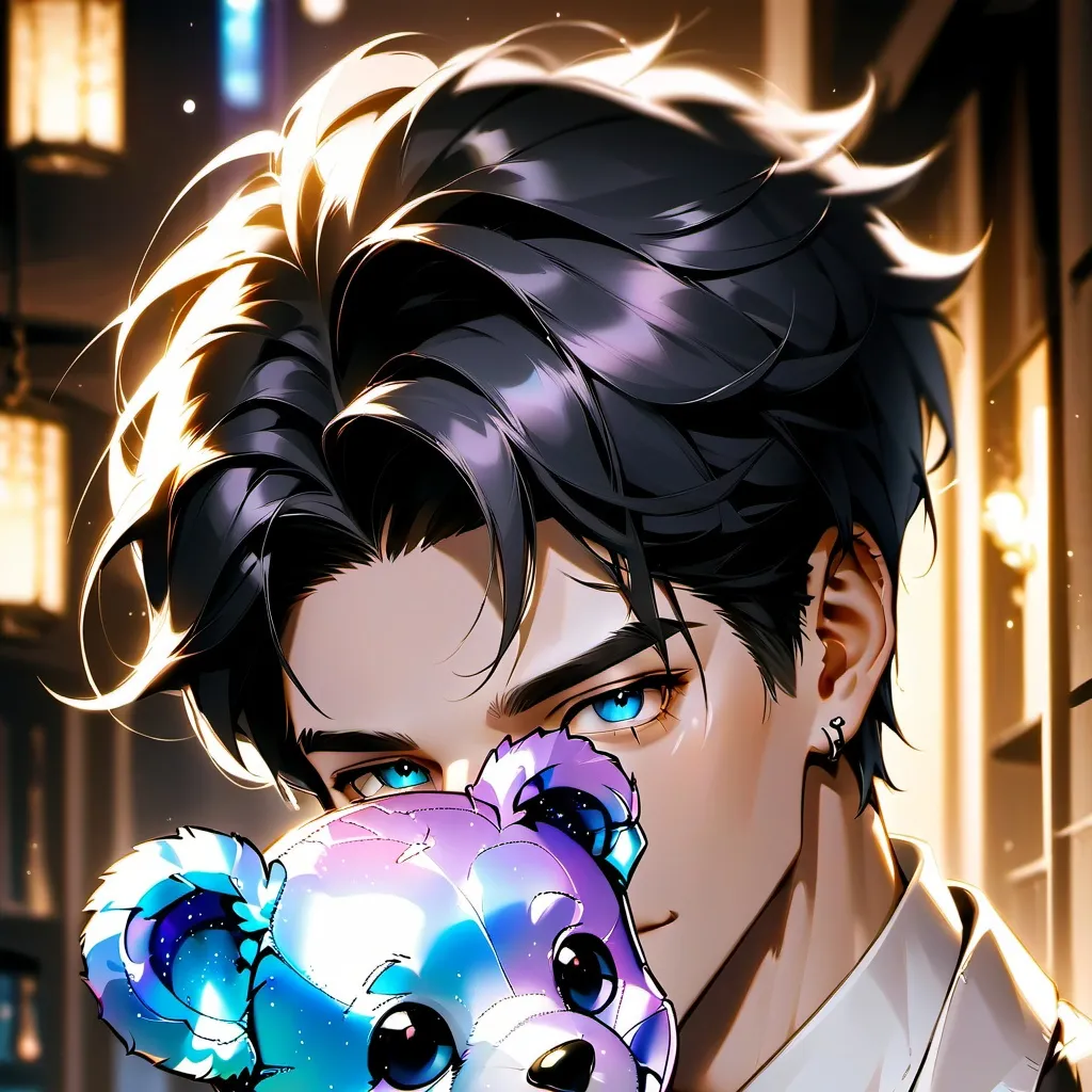 chat with ai character: blue puppy