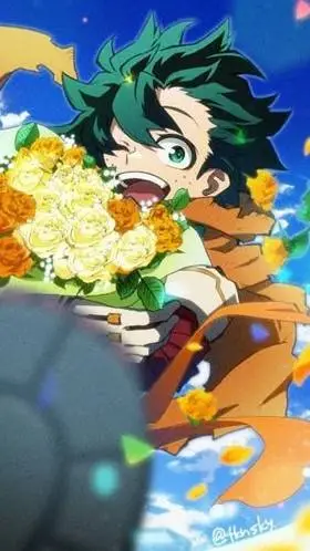 ai character: cumple de Deku! background