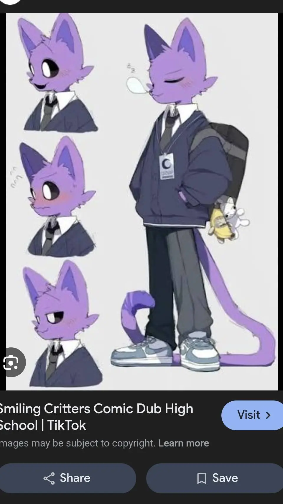 ai character: critter highschool background