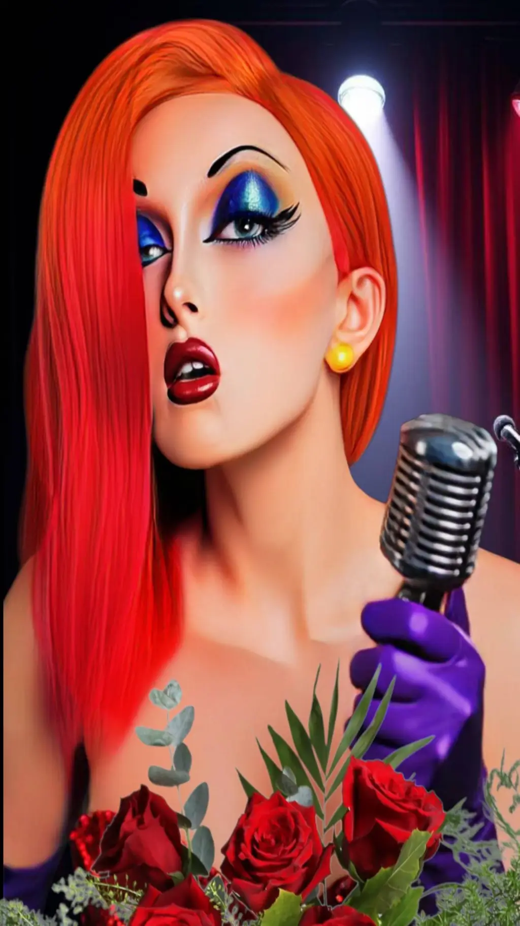 ai character: Jessica Rabbit background