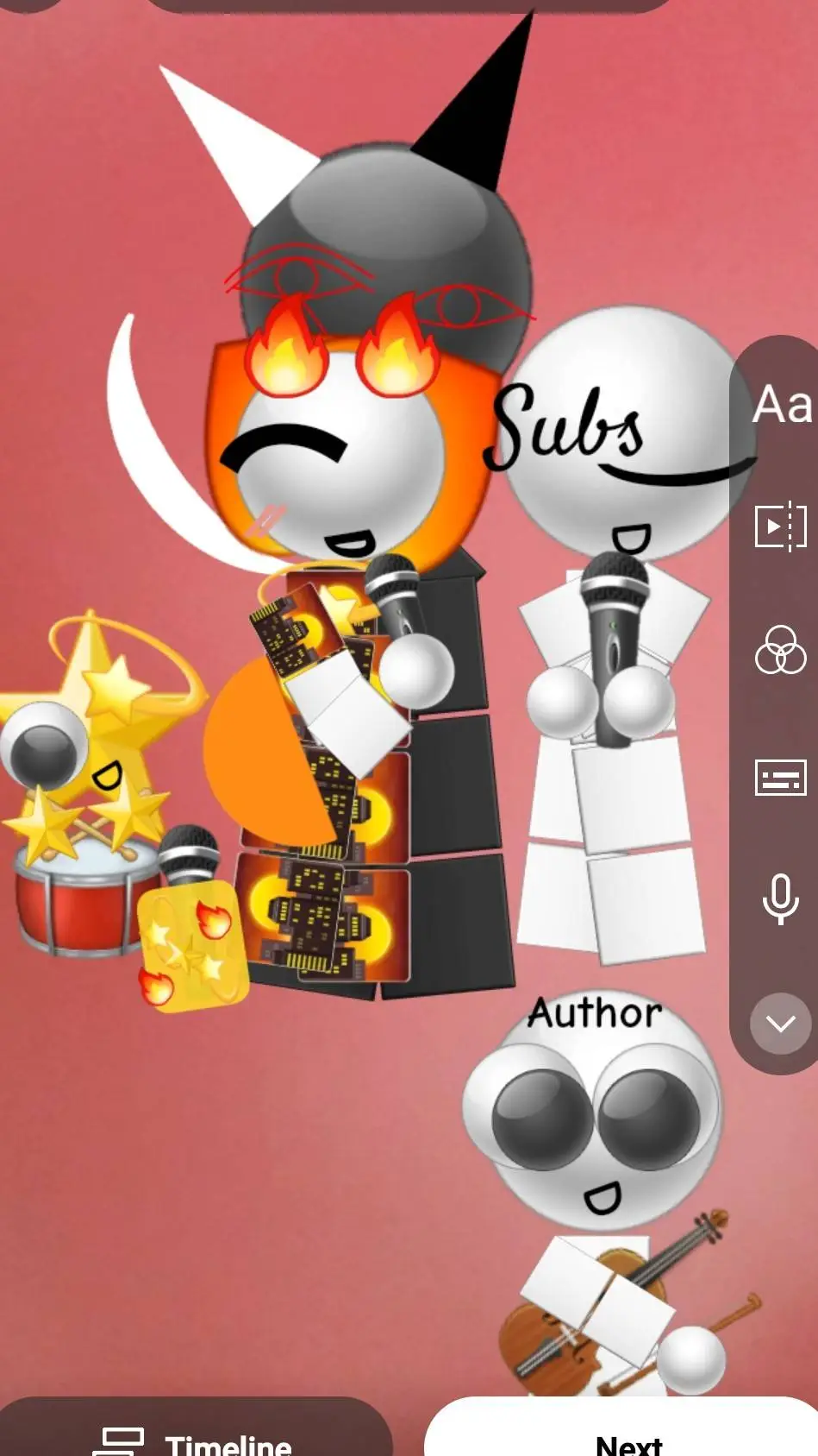 ai character: Fireys life 2oc background