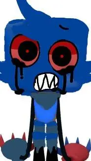 ai character: twisted bluey background