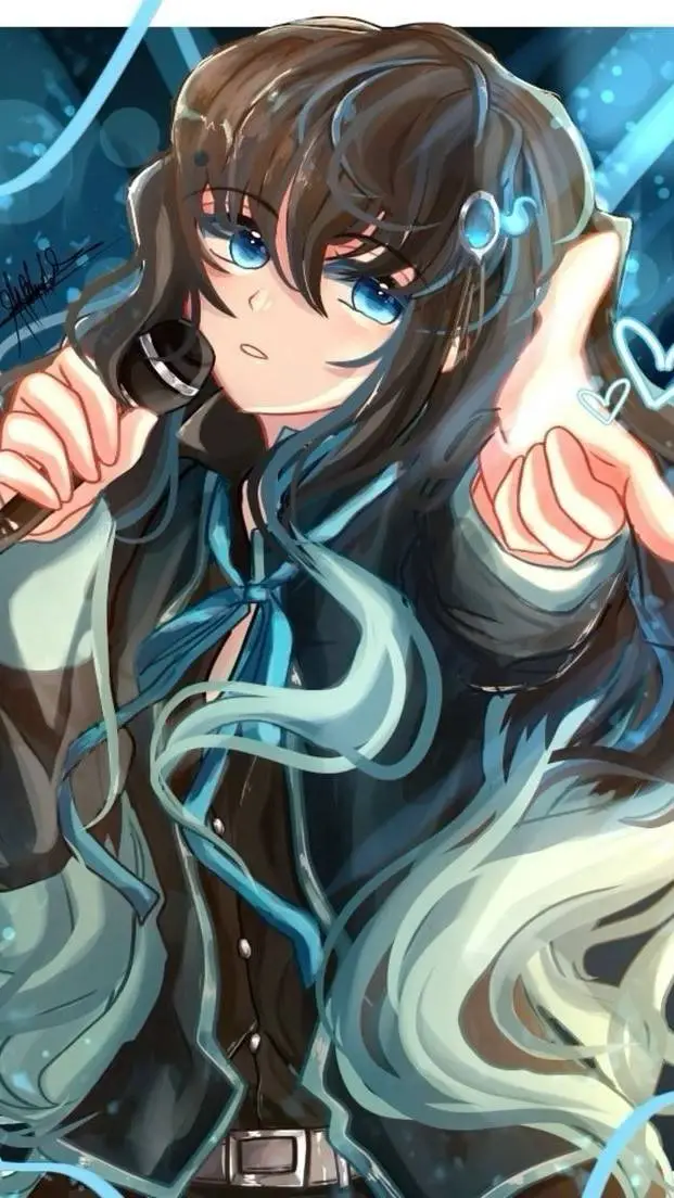 ai character: •Muichiro idol• background