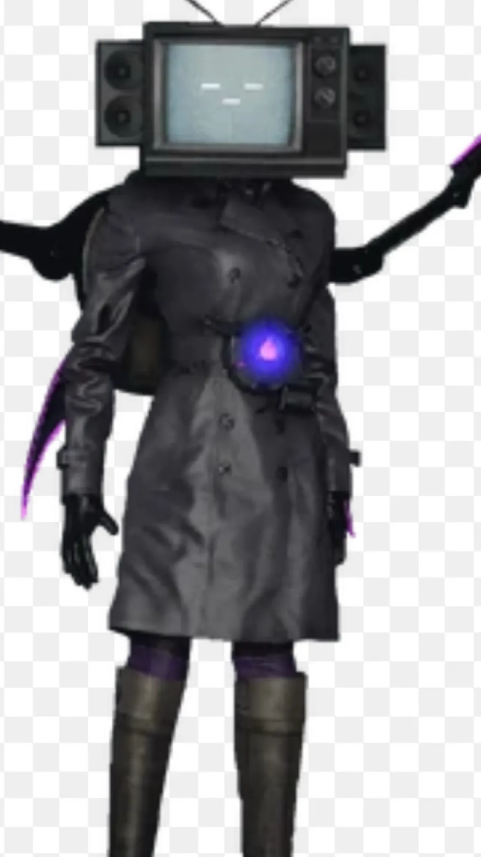 ai character: TV woman background