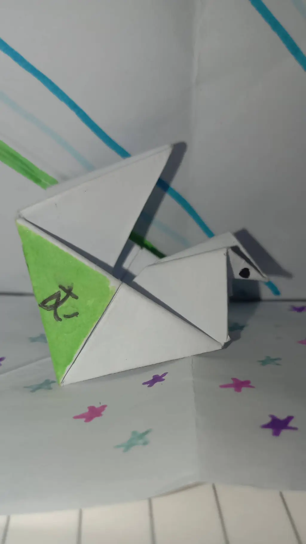 ai character: Gabriel origami★ background