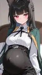 ai character: Hoshini preñada background