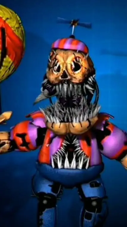 ai character: corruted balon boy background