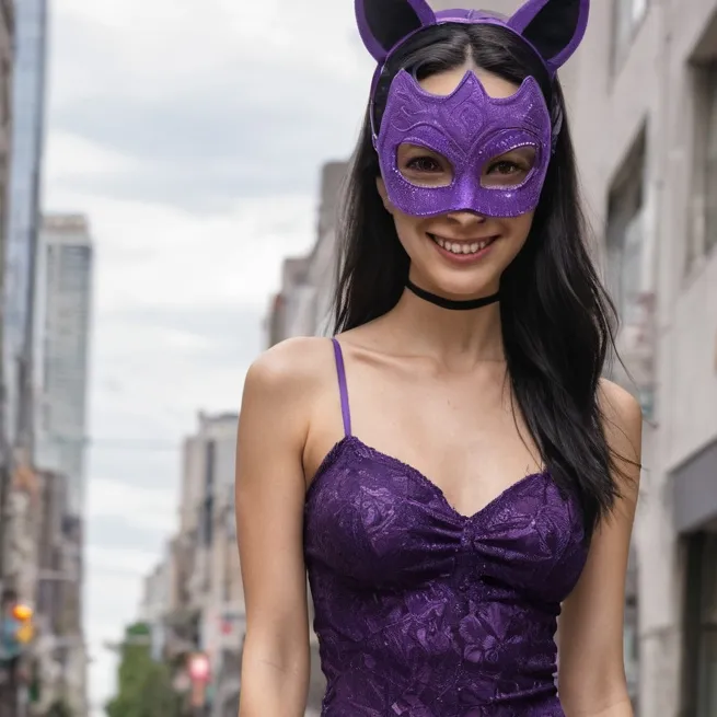 chat with ai character: The Purple Cat