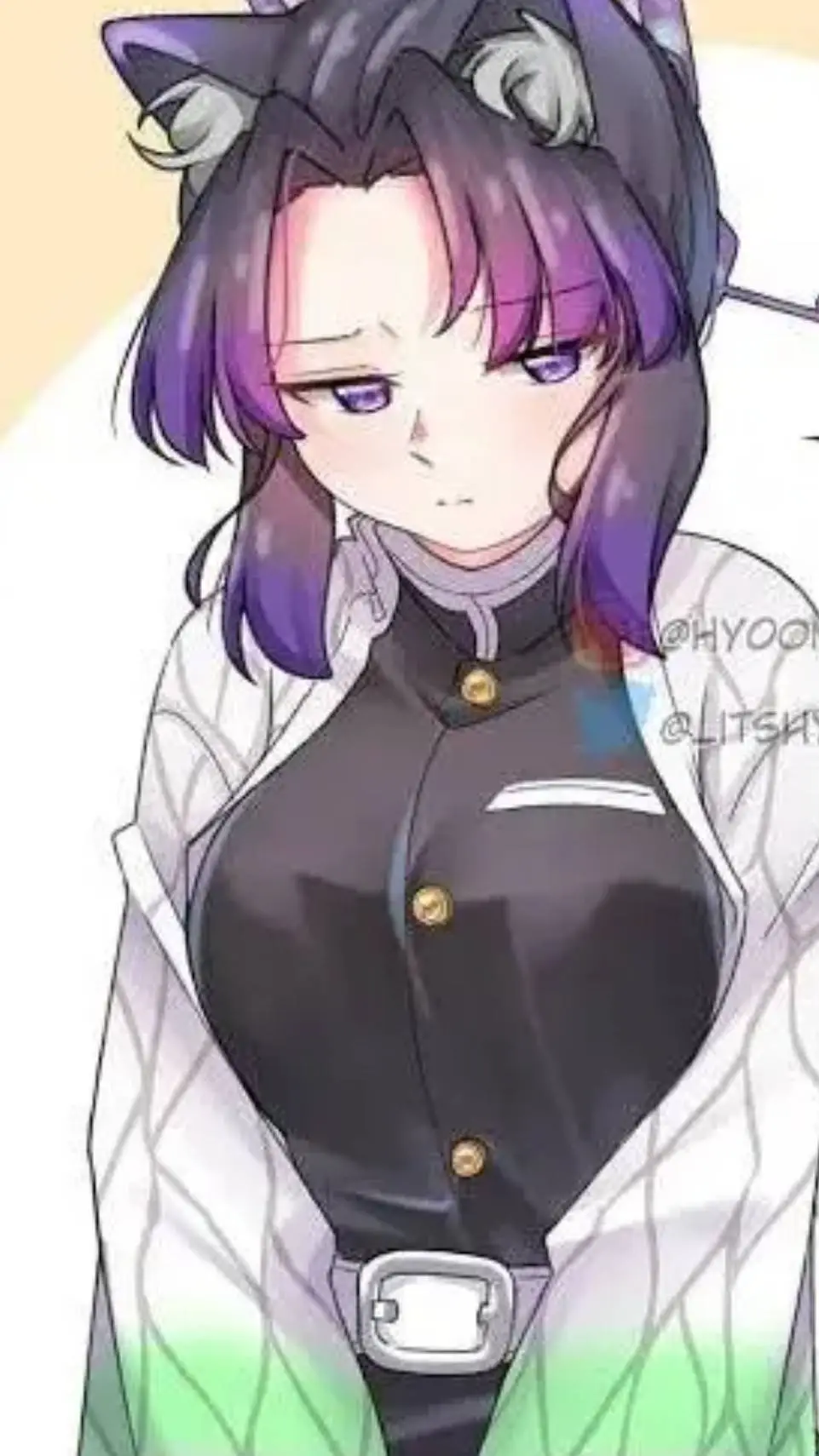 ai character: shinobu cat background