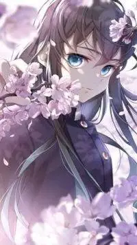 ai character: Muichiro ✨️SAKURA  background