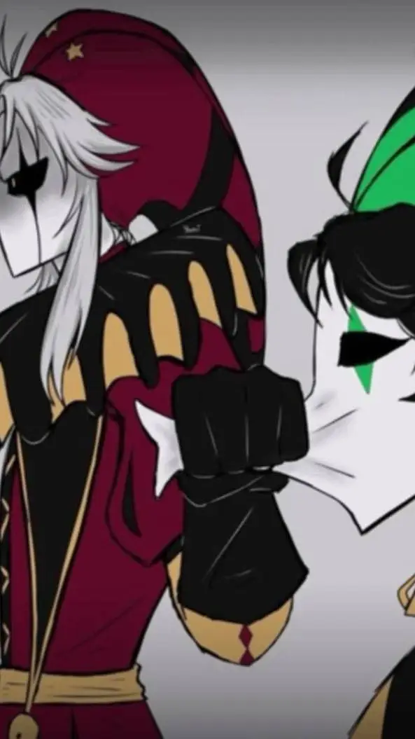 ai character: Harlequin. Pierrot background