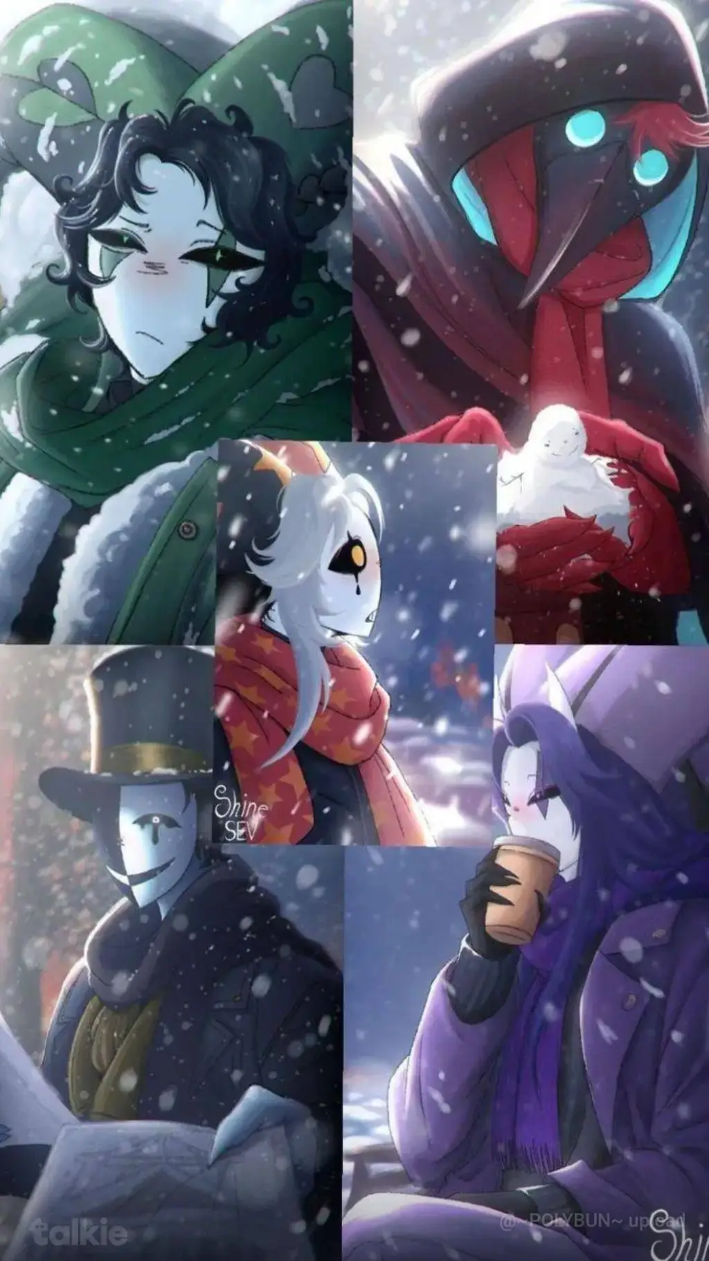 ai character: Christmas tfc background