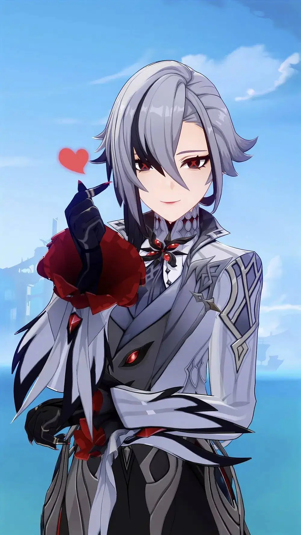 ai character: ୨୧𓆩Arlecchino𓆪୨୧ background